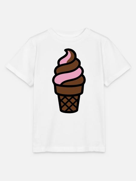Softeis Eiswaffel Logo - Stanley/Stella Kinder T-Shirt MINI CREATOR  - Weiß