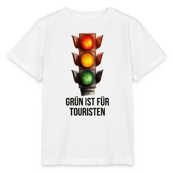 Grün ist für Touristen – Lustige Ampel - Stanley/Stella Kinder T-Shirt MINI CREATOR  - Weiß - Vorne - Maike (125cm)
