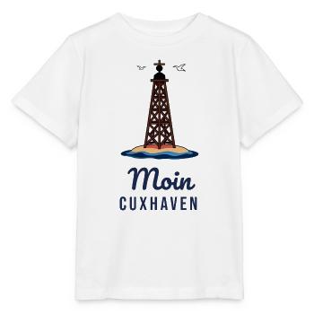 Moin Cuxhaven – Kugelbake Nordsee Motiv - Stanley/Stella Kinder T-Shirt MINI CREATOR  - Weiß - Vorne - Maike (125cm)
