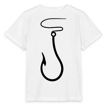 Hameçons symbole pêcheur - T-shirt bio MINI CREATOR Stanley/Stella Enfant - blanc - Devant - Maike (125cm)