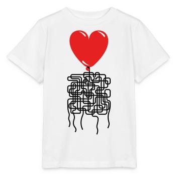 Things are complicated. Valentine's day. I love... - Stanley/Stella MINI CREATOR Kids’ T-Shirt - white - Front - Maike (125cm)