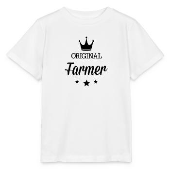 Original 3 étoiles luxe agriculteur - T-shirt bio MINI CREATOR Stanley/Stella Enfant - blanc - Devant - Maike (125cm)