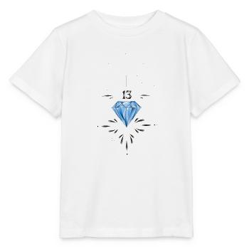 Diamant 13 - Stanley/Stella Kinder T-Shirt MINI CREATOR  - Weiß - Vorne - Maike (125cm)