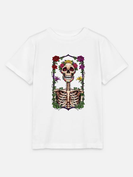 Floral skeleton 1 - Stanley/Stella Kinder T-Shirt MINI CREATOR  - Weiß