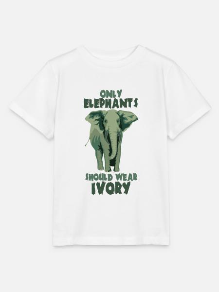 Elefant Elfenbein - Stanley/Stella Kinder T-Shirt MINI CREATOR  - Weiß