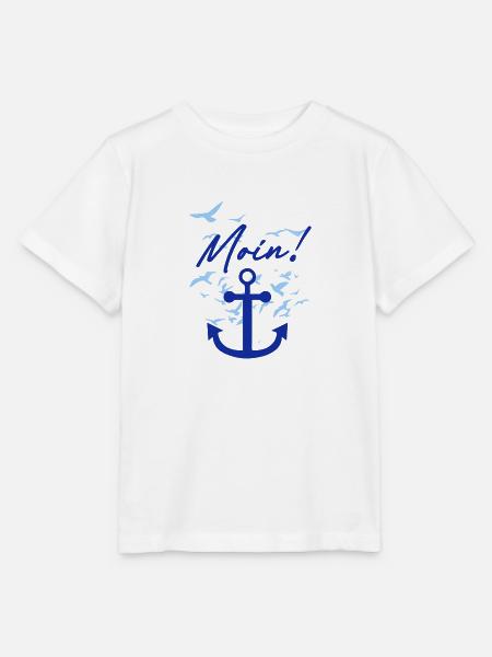 moin,möwen,anker,vogelschwarm - Stanley/Stella Kinder T-Shirt MINI CREATOR - Weiß