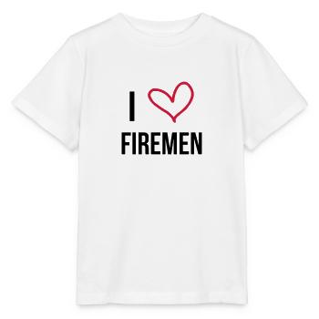 Pompier / Feu / Sécurité / Pompière / Urgences - T-shirt bio MINI CREATOR Stanley/Stella Enfant - blanc - Devant - Maike (125cm)