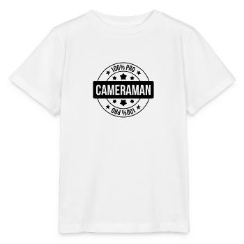 Cameraman / Camera / Video / Cadreur - T-shirt bio MINI CREATOR Stanley/Stella Enfant - blanc - Devant - Maike (125cm)