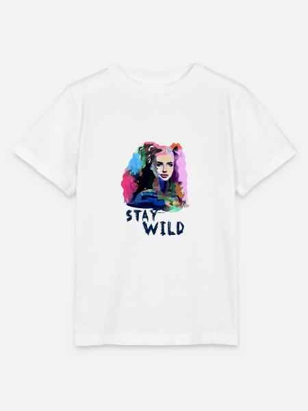 Grlpwr, girlspower, girls,frauenpower,stay wild, - Stanley/Stella Kinder T-Shirt MINI CREATOR - Weiß