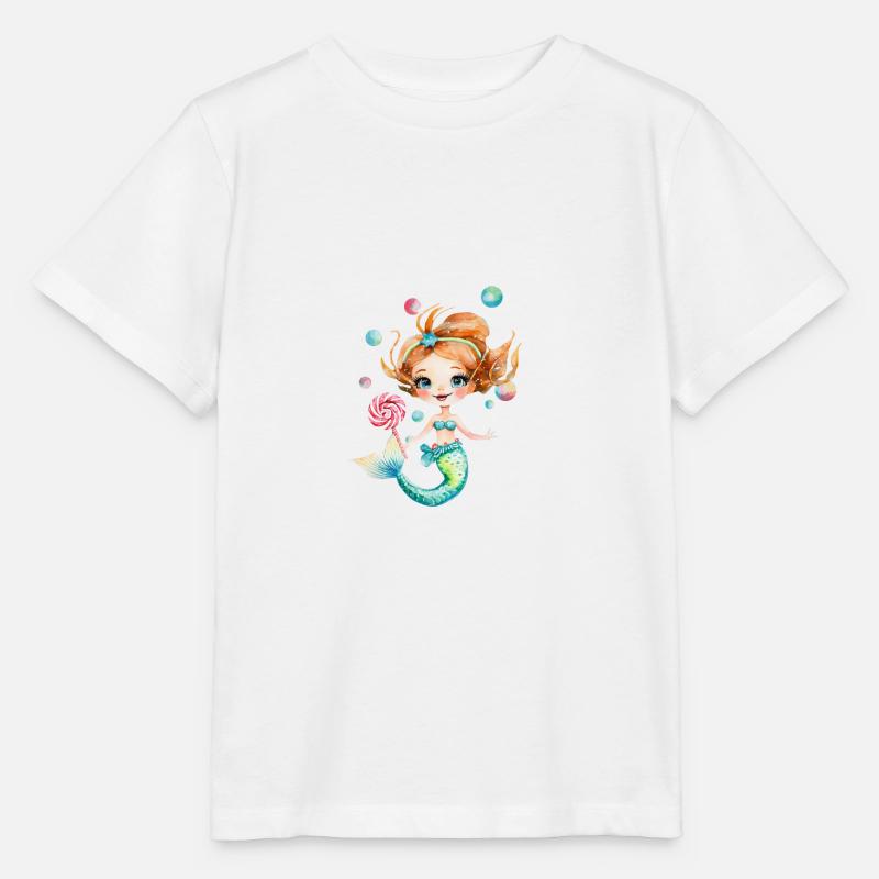 Petite sirène avec sucette - T-shirt bio MINI CREATOR Stanley/Stella Enfant - blanc