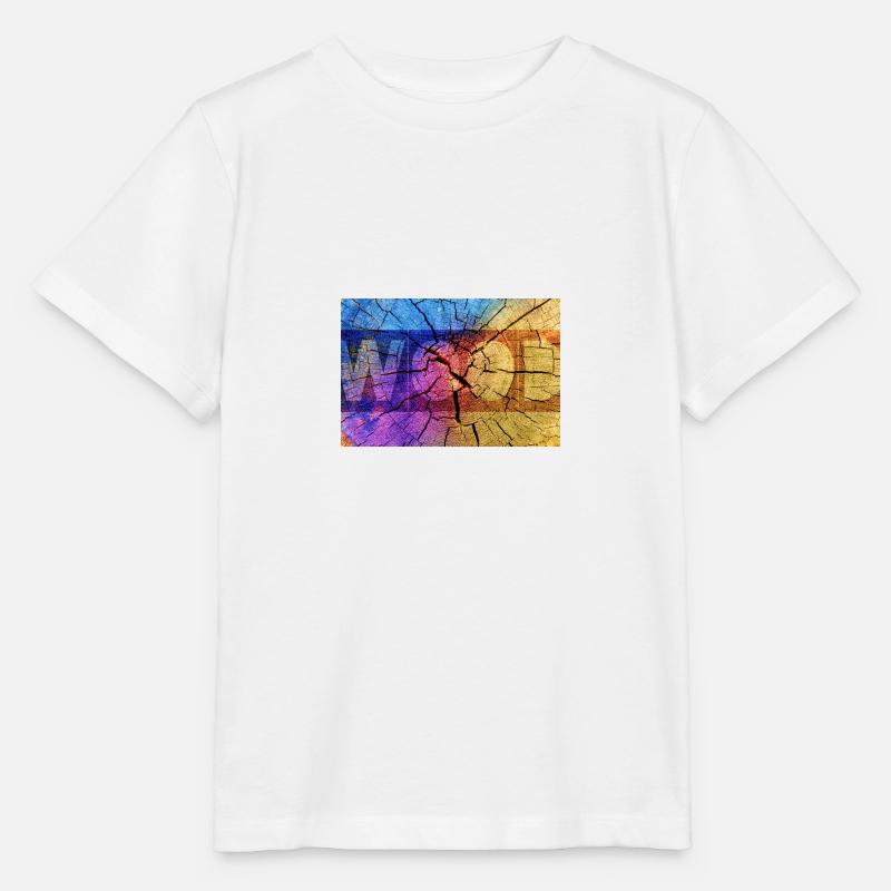 Holz - Bois - Baum - Coloré - T-shirt bio MINI CREATOR Stanley/Stella Enfant - blanc