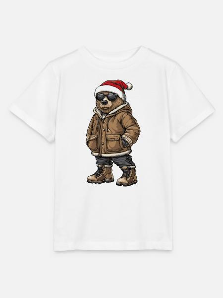 Bär Weihnachten Winter - Stanley/Stella Kinder T-Shirt MINI CREATOR - Weiß