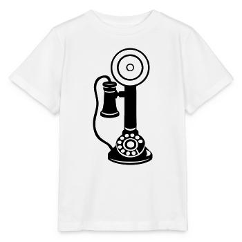 old telephone phone 2 - Stanley/Stella MINI CREATOR Kids’ T-Shirt - white - Front - Maike (125cm)
