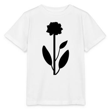 Fleur avec tige - T-shirt bio MINI CREATOR Stanley/Stella Enfant - blanc - Devant - Maike (125cm)