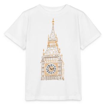 Big Ben Clocher à Londres - T-shirt bio MINI CREATOR Stanley/Stella Enfant - blanc - Devant - Maike (125cm)