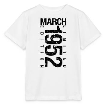 Anniversaire Mars 1952 Mars né en Mars - T-shirt bio MINI CREATOR Stanley/Stella Enfant - blanc - Devant - Maike (125cm)