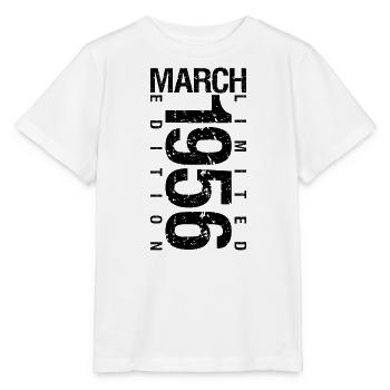 Anniversaire Mars 1956 Mars né en Mars - T-shirt bio MINI CREATOR Stanley/Stella Enfant - blanc - Devant - Maike (125cm)