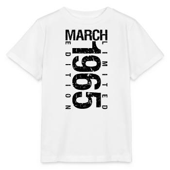 Anniversaire Mars 1965 Mars né en Mars - T-shirt bio MINI CREATOR Stanley/Stella Enfant - blanc - Devant - Maike (125cm)