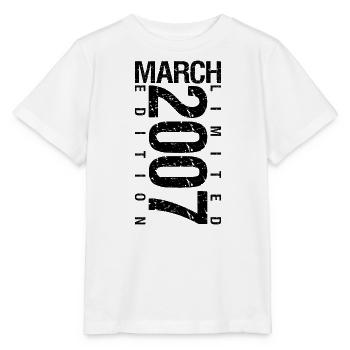 Anniversaire Mars 2007 Mars né en Mars - T-shirt bio MINI CREATOR Stanley/Stella Enfant - blanc - Devant - Maike (125cm)