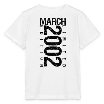 Anniversaire Mars 2002 Mars né en Mars - T-shirt bio MINI CREATOR Stanley/Stella Enfant - blanc - Devant - Maike (125cm)