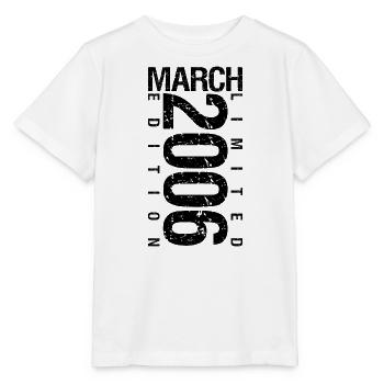 Anniversaire Mars 2006 Mars né en Mars - T-shirt bio MINI CREATOR Stanley/Stella Enfant - blanc - Devant - Maike (125cm)