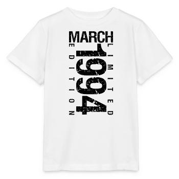 Anniversaire Mars 1994 Mars né en Mars - T-shirt bio MINI CREATOR Stanley/Stella Enfant - blanc - Devant - Maike (125cm)