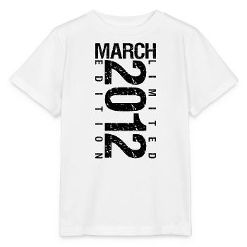Anniversaire Mars 2012 Mars né en Mars - T-shirt bio MINI CREATOR Stanley/Stella Enfant - blanc - Devant - Maike (125cm)