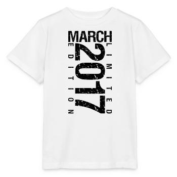 Anniversaire Mars 2017 Mars né en Mars - T-shirt bio MINI CREATOR Stanley/Stella Enfant - blanc - Devant - Maike (125cm)