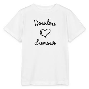 doudou d amour - T-shirt bio MINI CREATOR Stanley/Stella Enfant - blanc - Devant - Maike (125cm)