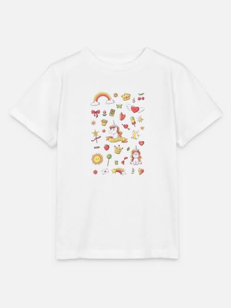 Einhorn Set Hochformat - Stanley/Stella Kinder T-Shirt MINI CREATOR  - Weiß