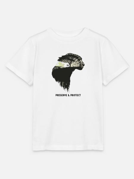 Preserve & Protect Gepard Wildkatze Afrika Wildnis - Stanley/Stella Kinder T-Shirt MINI CREATOR  - Weiß
