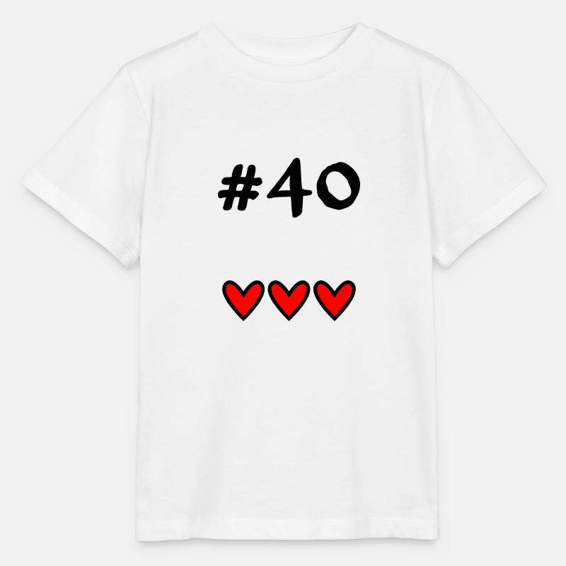 40 ANS. 40e ANNIVERSAIRE. ANNIVERSAIRE 40 ANS. # - T-shirt bio MINI CREATOR Stanley/Stella Enfant - blanc