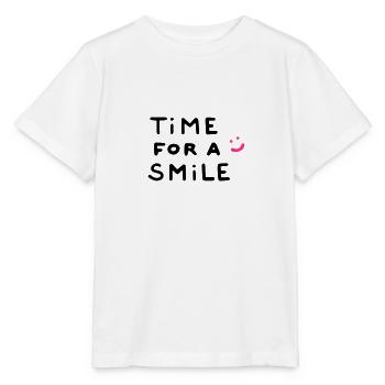 Time for a smilie - Stanley/Stella MINI CREATOR Kids’ T-Shirt - white - Front - Maike (125cm)