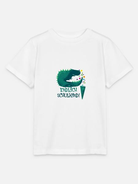 dinoschulkind,dinosaurier,endlich schulkind - Stanley/Stella Kinder T-Shirt MINI CREATOR - Weiß