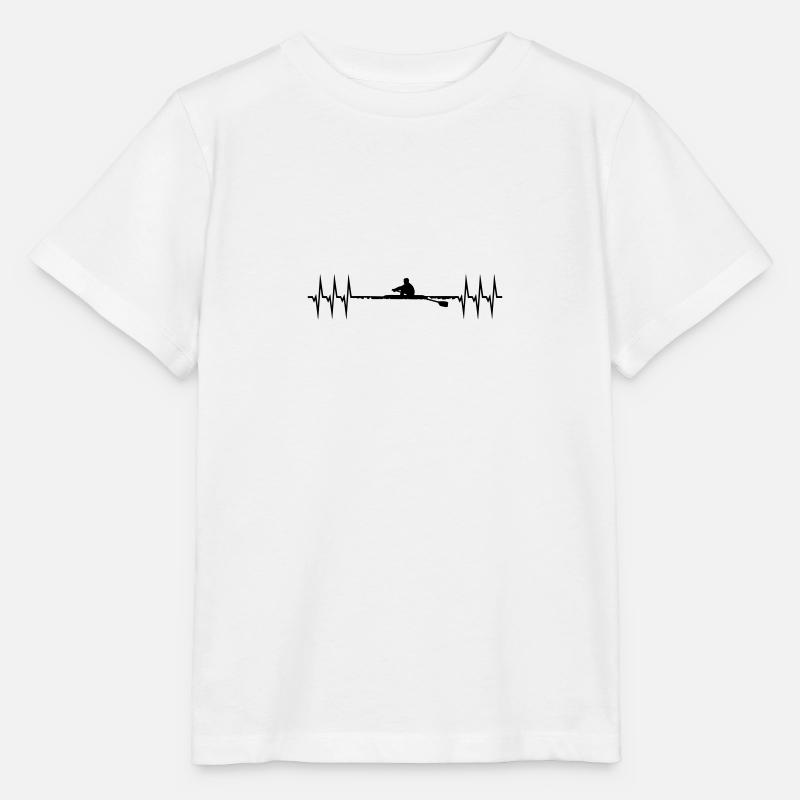 Rowing Heartbeat, single scull - T-shirt bio MINI CREATOR Stanley/Stella Enfant - blanc