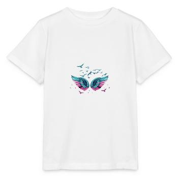engelsflügel,flügel,angelwings,vogelschwarm,vögel - Stanley/Stella Kinder T-Shirt MINI CREATOR  - Weiß - Vorne - Maike (125cm)