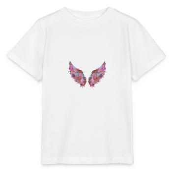 angelwings,wings,colorful,angel wings,flowers - Stanley/Stella MINI CREATOR Kids’ T-Shirt - white - Front - Maike (125cm)