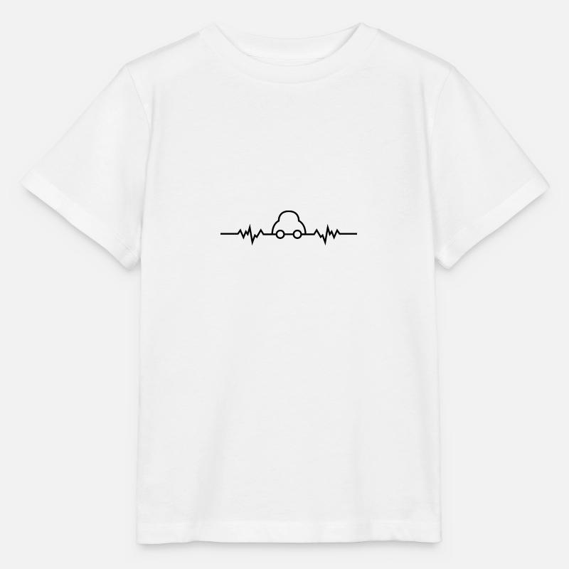 Auto mit Herzfrequenz - Stanley/Stella Kinder T-Shirt MINI CREATOR - Weiß