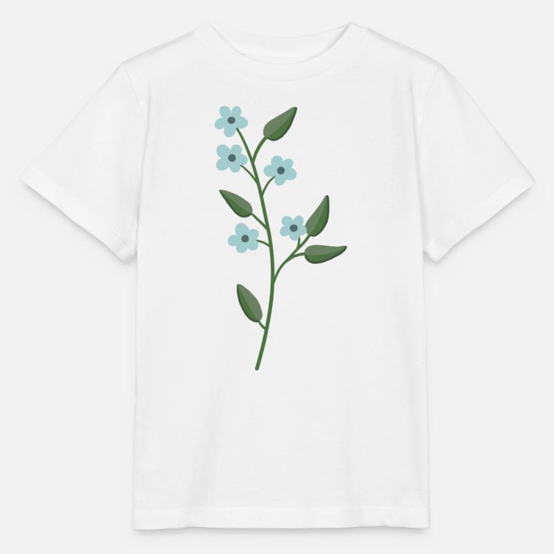 Flower light blue - Stanley/Stella MINI CREATOR Kids’ T-Shirt - white