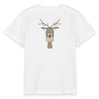 Rentier Rudy - Stanley/Stella Kinder T-Shirt MINI CREATOR  - Weiß - Vorne - Maike (125cm)