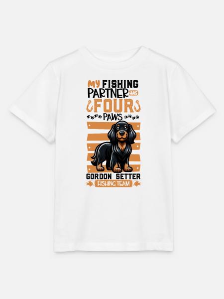 Angeln und Gordon Setter - Stanley/Stella Kinder T-Shirt MINI CREATOR - Weiß