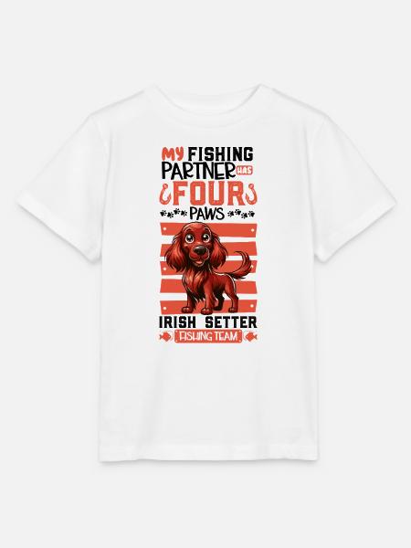Angeln und Irish Red Setter - Stanley/Stella Kinder T-Shirt MINI CREATOR  - Weiß