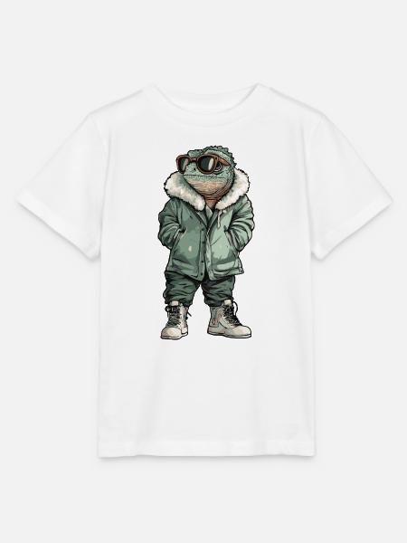 Chameleon Cool Winter - Stanley/Stella Kinder T-Shirt MINI CREATOR - Weiß
