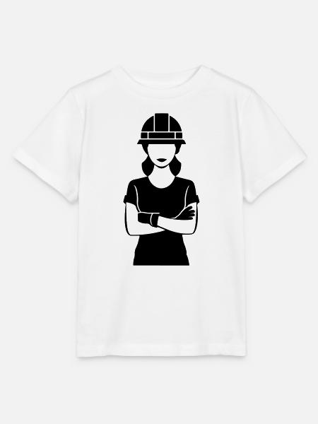 Bauarbeiter Frau - Stanley/Stella Kinder T-Shirt MINI CREATOR  - Weiß