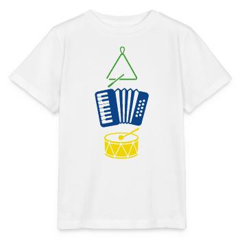 Forro Instrumente – Triangel, Sanfona & Zabumba - Stanley/Stella Kinder T-Shirt MINI CREATOR  - Weiß - Vorne - Maike (125cm)