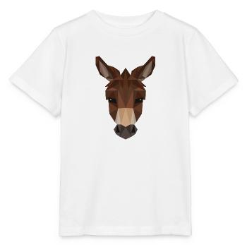 Donkey Art Cute Artsy Mule Animal Wildlife Nature - Stanley/Stella MINI CREATOR Kids’ T-Shirt - white - Front - Maike (125cm)