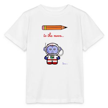 Li Ly Collection - Astro Cat Signature - T-shirt bio MINI CREATOR Stanley/Stella Enfant - blanc - Devant - Maike (125cm)