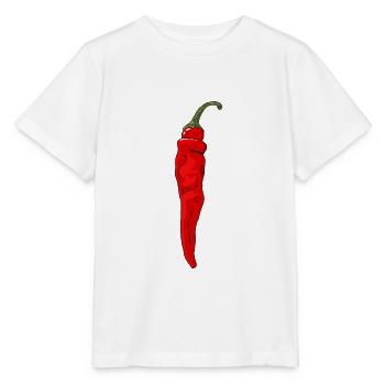 Chili Pepper Scharf Chilischote Paprika Spicy Food - Stanley/Stella Kinder T-Shirt MINI CREATOR  - Weiß - Vorne - Maike (125cm)