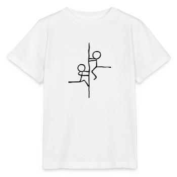 Strichmännchen klettern am Seil - Stanley/Stella Kinder T-Shirt MINI CREATOR  - Weiß - Vorne - Maike (125cm)