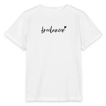 Freelancer avec Heart Design - T-shirt bio MINI CREATOR Stanley/Stella Enfant - blanc - Devant - Maike (125cm)
